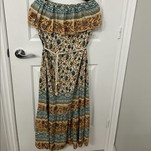 Boho Off the shoulder Maxi Dress